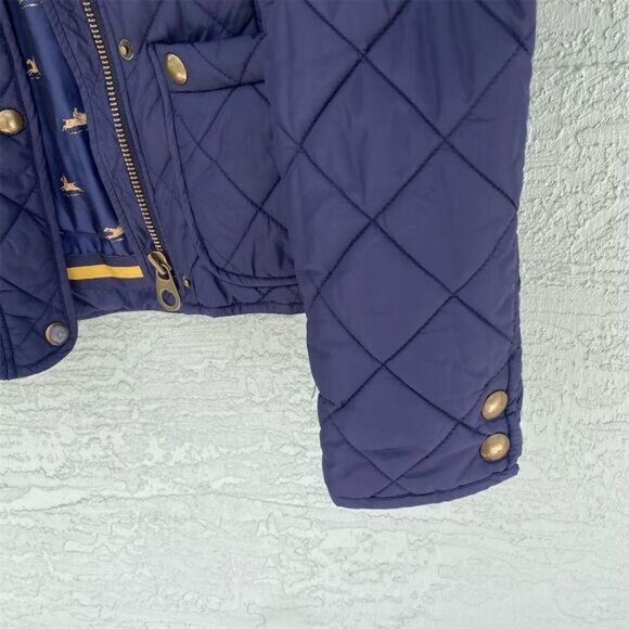 Joules Women's Quilted Jacket Navy Blue Size 6 Mid-Length Casual - Picture 5 of 12